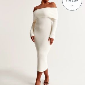 Abercrombie off the shoulder midi sweater dress
